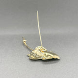 Estate 14K Y Gold Pearl Flower Brooch