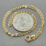 Estate 18K Y Gold 2.1mm 16” Cable Chain