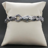Estate SS Filigree S Link Elephant Bracelet
