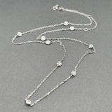 Estate 14K W Gold 1.10ctw I-J/SI1-2 Diamond By The Yard Necklace