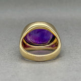 Estate 18K Y Gold Amethyst Cocktail Ring