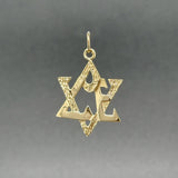 Estate 14K Y Gold 30.1mm Star of David Pendant
