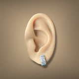 Estate 14K W Gold 0.34ctw Diamond Huggie Earrings