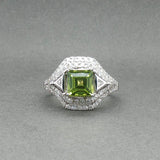 Estate 14K W Gold 1.82ct Sphene & 0.68ctw Diamond Halo Ring