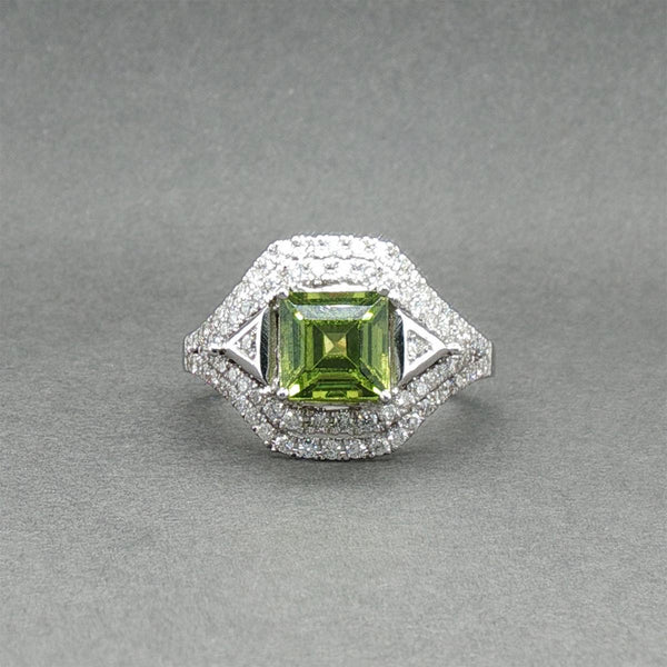 Estate 14K W Gold 1.82ct Sphene & 0.68ctw Diamond Halo Ring