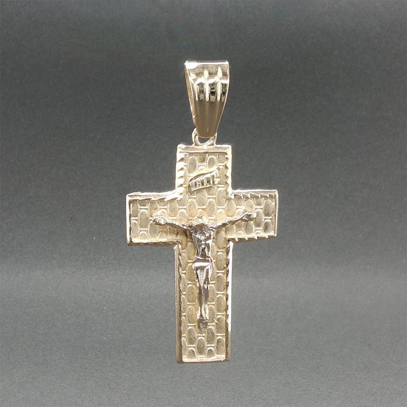 Estate 14K Y Gold 49.75mm INRI Crucifix Pendant