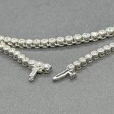 Estate 14K W Gold 10.27ctw I-J/SI2-I1 Diamond Riviere Necklace