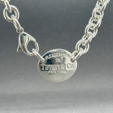 Estate Tiffany & Co. SS Oval Tag Necklace