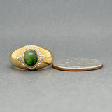 Estate Buccelati 18K Y Gold 2.82ct Cat’s Eye Chrysoberyl Cocktail Ring