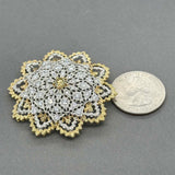 Estate 18K TT Gold 2.68ctw Fancy Yellow -F-G/VS2-SI1 Diamond Pin
