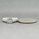 Estate 14K W Gold 0.45ctw Diamond Eng. Ring Semi-Mount