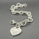 Estate Tiffany & Co. SS Heart Tag Bracelet