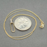 Estate 14K Y Gold 0.03ctw G-H/SI1 Diamond Oval Pendant