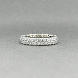 Estate 18K W Gold 1.35ctw Diamond Eternity Ring