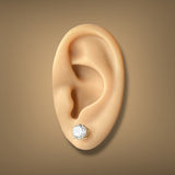 14K Y Gold 3.00ctw F/VS1 Lab-Created Diamond Basket Set Earrings