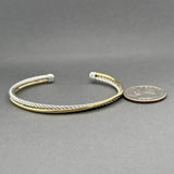 Estate David Yurman SS 18 Crossover Cuff Bracelet