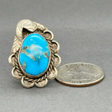 Estate SS Turquoise Floral Ring