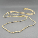 Estate 14K Y Gold 2.6mm 30” Rope Chain