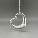 Estate Tiffany & Co. SS Peretti 27mm Open Heart Pendant
