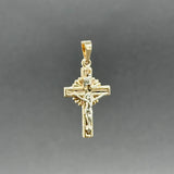 Estate 14K TT Gold 21.65mm Crucifix Pendant