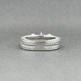 Estate 14K W Gold 1.24ctw Diamond Eng. Ring Semi-Mount Set
