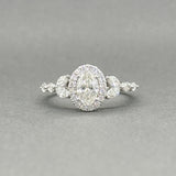 Estate 14K W Gold 1.47ctw G-I/SI2 Diamond Eng. Ring