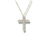 14K Y Gold F/VS1 0.50ctw Lab-Created Diamond Cross