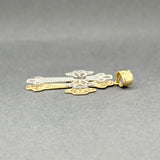 Estate 14K TT Gold 35.09mm Cross Pendant