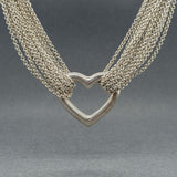 Estate Tiffany & Co. SS Multistrand Heart Necklace