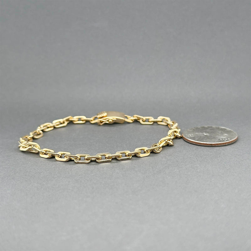 Estate 18K Y Gold 4.67mm Cable Link Bracelet