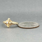 Estate 14K Y Gold 0.04ct G/SI1 Diamond Crucifix Ring
