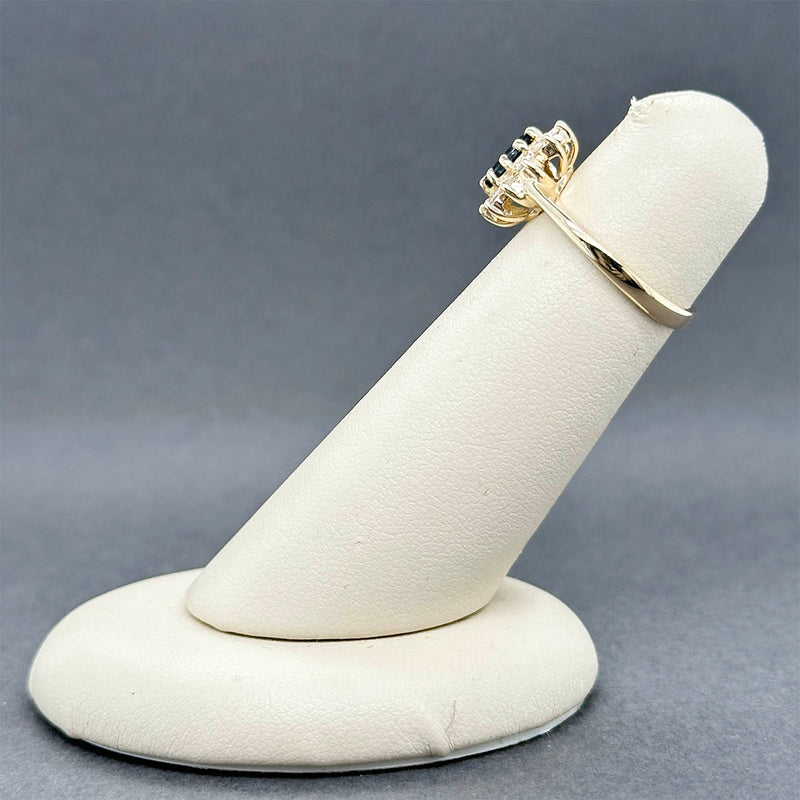 Estate 14K Y Gold 0.74ctw Sapphire & Diamond Ring