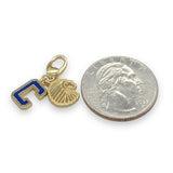 YGP Sterling Blue Enamel "C" Charm and Indian Charm