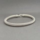 Estate David Yurman SS 0.07ctw H-I/SI2-I1 Diamond Buckle Classic Bracelet