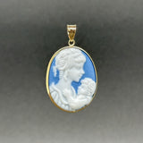 Estate 10K Y Gold Plastic Mother & Child Cameo Pendant