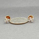 Estate 18K Y Gold 0.29ctw G/VS1-2 Diamond Stud Screwback Earrings