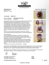 Estate 14K W Gold 6.39ctw Tourmaline & Diamond Cocktail Ring