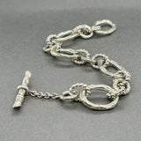 Estate Jai SS Bamboo Figaro Link Bracelet