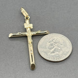 Estate 14K Y Gold 47.68mm INRI Crucifix Pendant