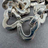 Estate Tiffany & Co. SS 18 Heart Link Bracelet