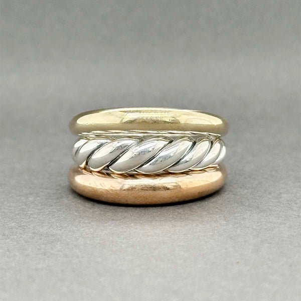 Estate David Yurman SS Brass & Bronze Pure Form Ring