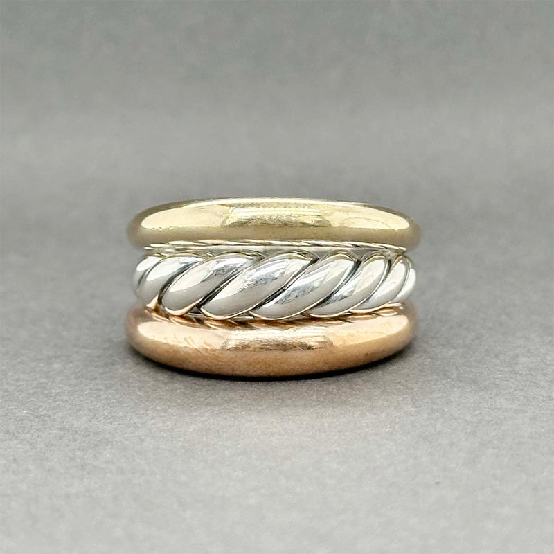 Estate David Yurman SS Brass & Bronze Pure Form Ring