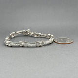 Estate 14K W Gold 1.36ctw G/SI1-2 Diamond Bracelet