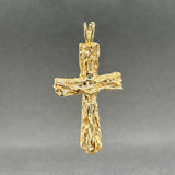Estate 14K Y Gold 43.3mm Cross Pendant