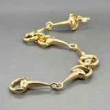 Estate 18K Y Gold Stirrup Link Bracelet