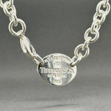 Estate Tiffany & Co. SS Oval Tag Necklace