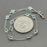 Estate Tiffany & Co. Peretti Platinum 2.53ctw Aquamarine Color By The Yard Necklace