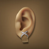 Estate Tiffany & Co 18K TT Gold Schlumberger 0.54ctw Diamond Earrings