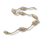 14K Y Gold 7" 1.06ctw Bracelet with Oval Diamond Beads