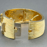 Estate 18K Y Gold 1.97ctw H-I/VS2-SI1 Diamond Seagull Bangle Bracelet
